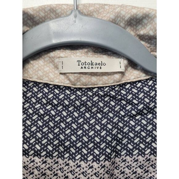 Totokaelo Archive Gray Color block design long sleeve Button down shirt large - Picture 6 of 6